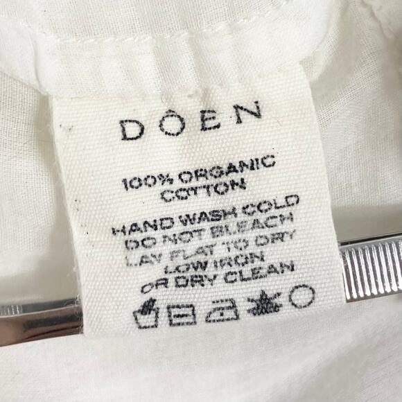 Nwot DOEN Dress XXS White Red-Strawberry Embroidery Ruffle Balloon-1/2Slv Cotton - Picture 5 of 10